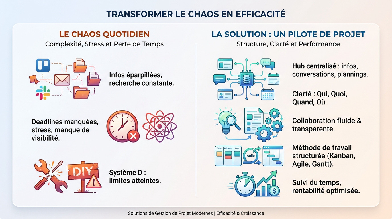 Transformer le chaos des post-it en efficacité digitale avec un logiciel de gestion de projet