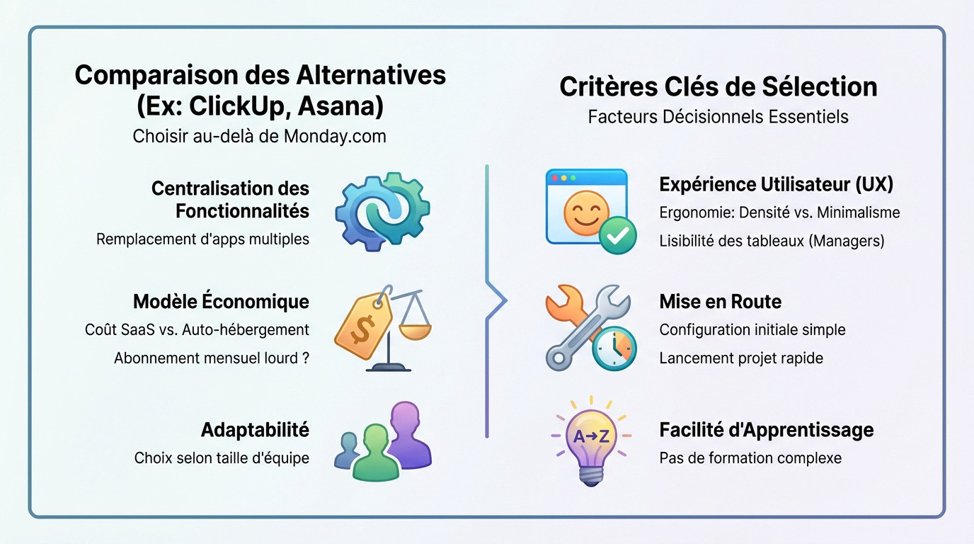 Comparaison et sélection d'alternatives logicielles à monday.com pour la gestion de projet