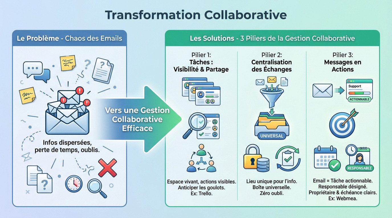 Transformation du chaos des emails vers une gestion de tâches collaborative efficace