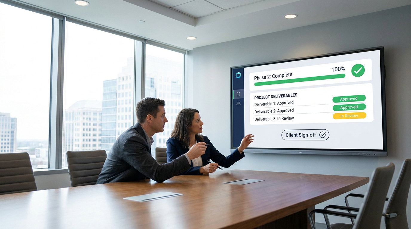Gestion de projet avec livrables tangibles pour clients satisfaits